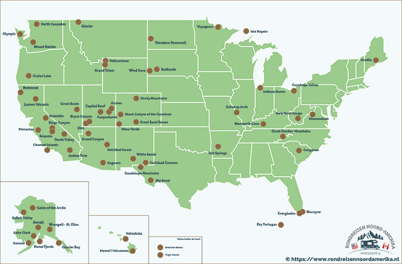 Nationale Parken van Amerika