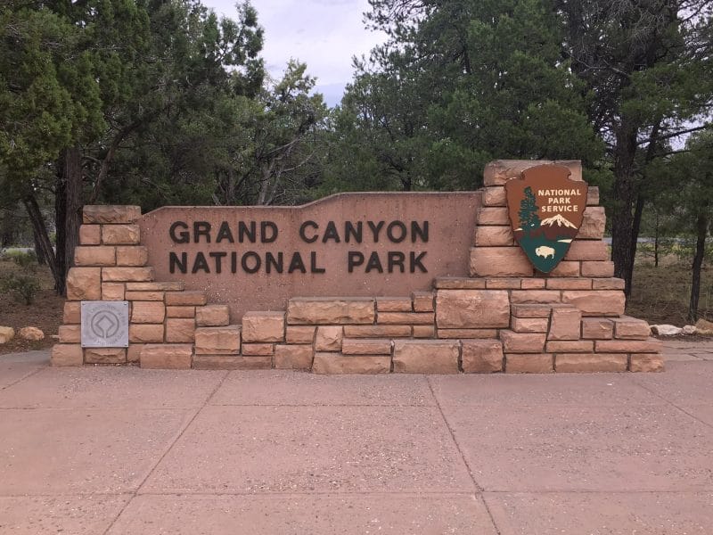 Grand Canyon ingang bord