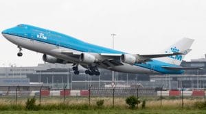 KLM Boeing 747 onderweg naar Los Angeles
