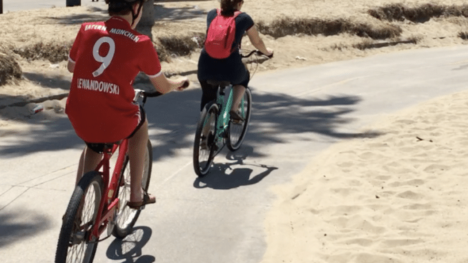 Fietsen van Santa Monica naar Venice Beach