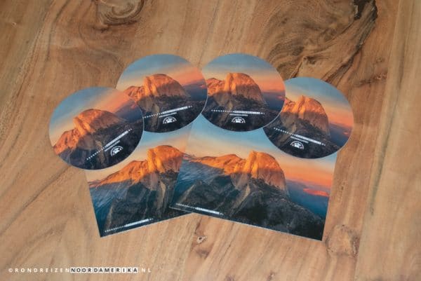 Ansichtkaart en Stickers van Half Dome in Yosemite