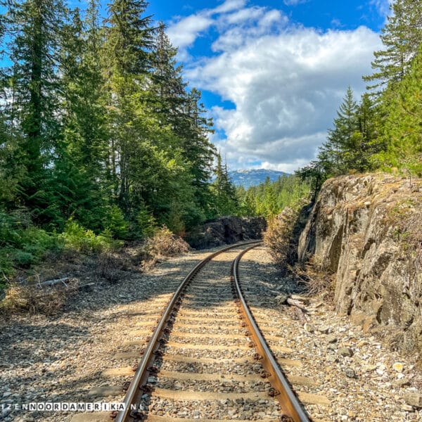 Spoorlijn bij Train Wreck Trail