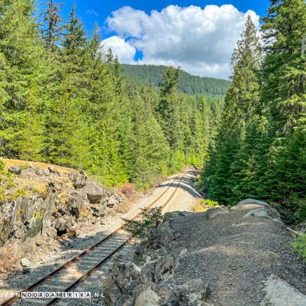 Spoorlijn bij Train Wreck Trail