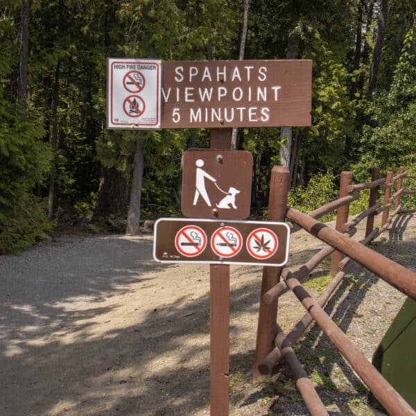 Spahats Falls in Wells Gray Provincial Park